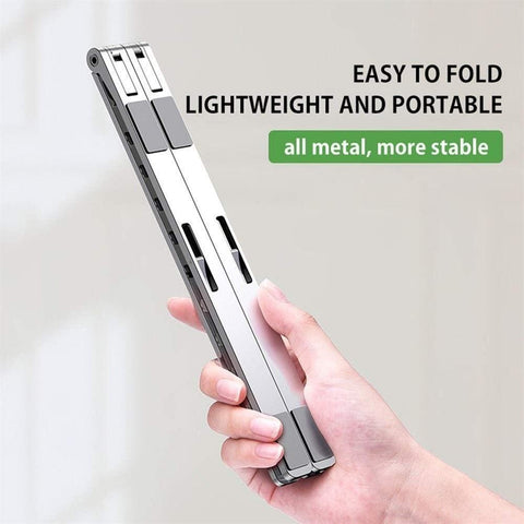 Soporte para ordenador y Tablet de Aleación de Aluminio – Plegable y Ajustable